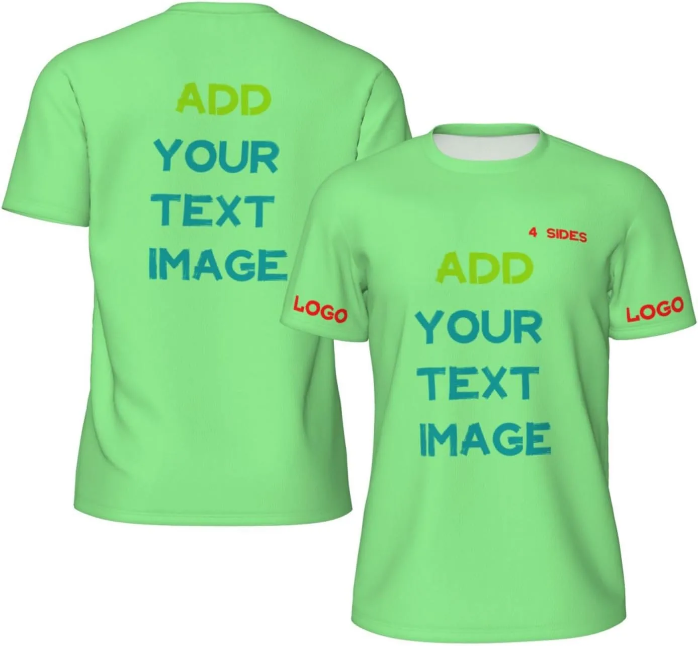 

Футболка Custom с принтом на 4 сторонах