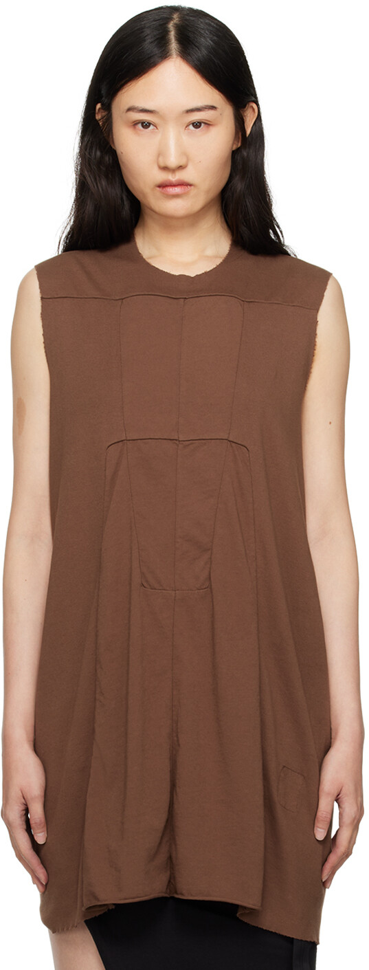 

Коричневый топ Porterville Luxor Rick Owens DRKSHDW