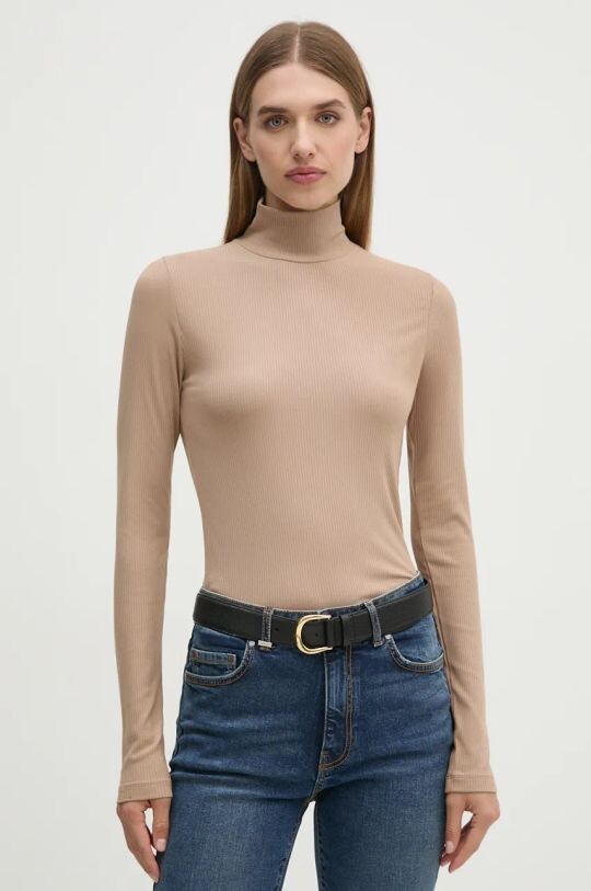 

Лонгслив Calvin Klein, бежевый