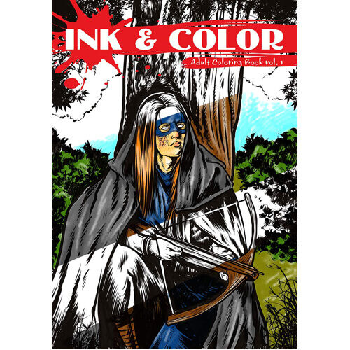 

Книга Ink & Color: Adult Coloring Book Vol. 1 Fat Goblin Games