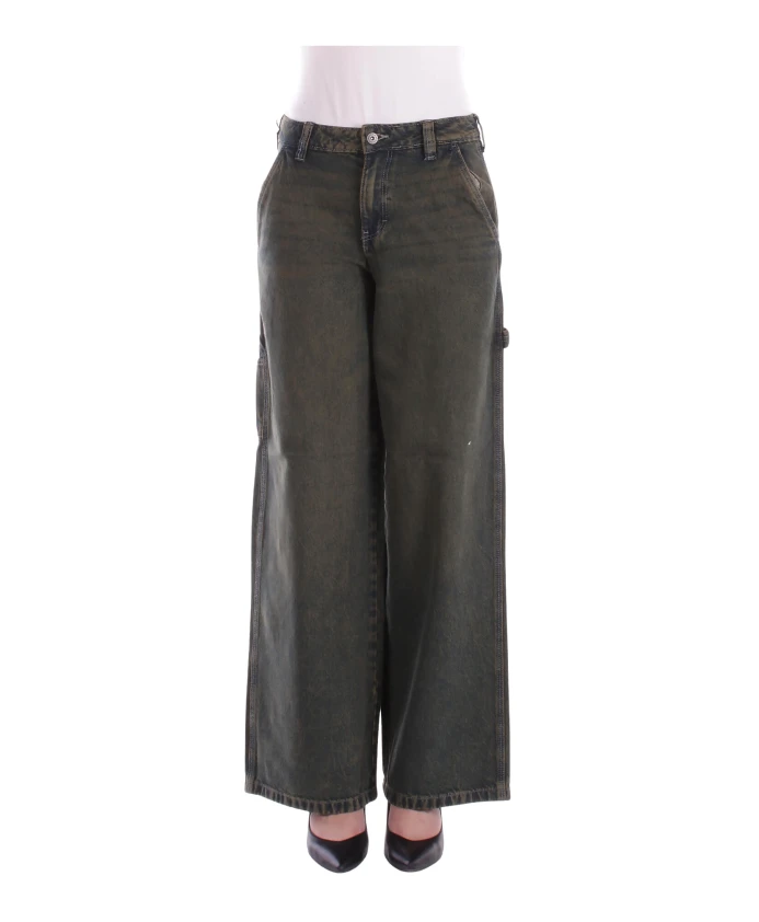 

Зеленые джинсы с молнией и пуговицей Dickies, зеленый