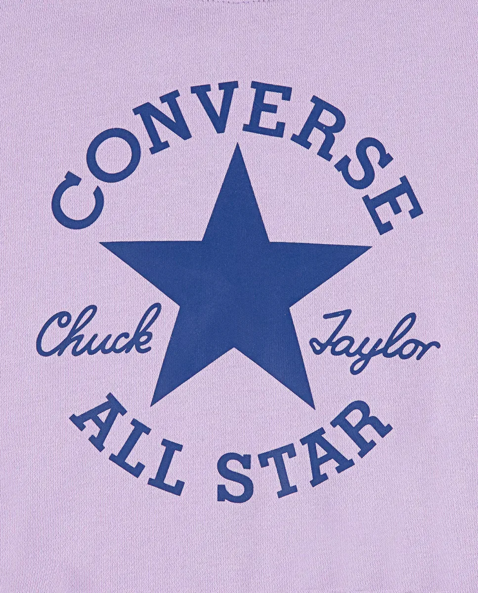 Толстовка с капюшоном Converse Relaxed Chuck Patch, фиолетовый — фото 3