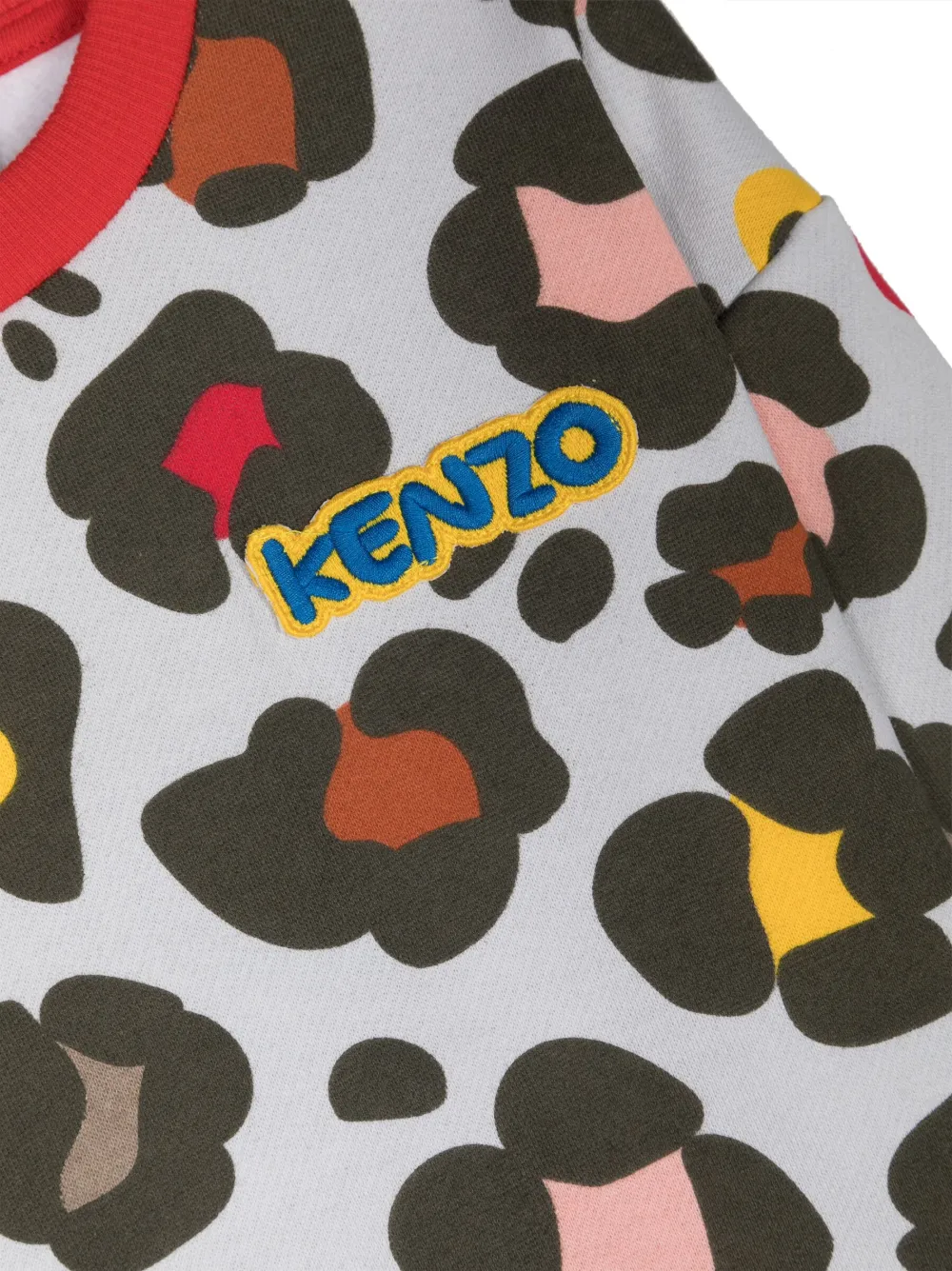 Толстовка с анималистичным принтом Kenzo Kids, нейтральный — фото 3