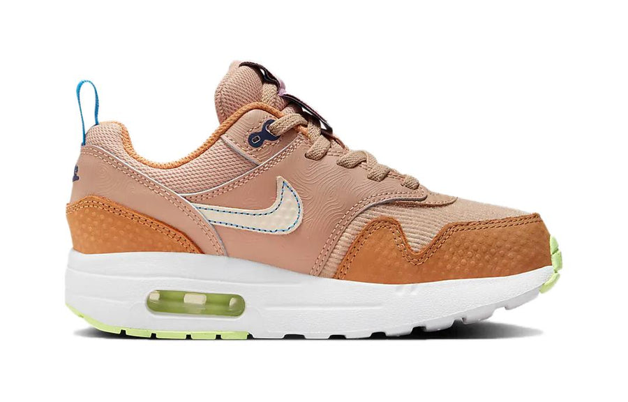 Кроссовки (PS) Nike Air Max 1 SE EasyOn 'Hemp', желто-коричневый — фото 2