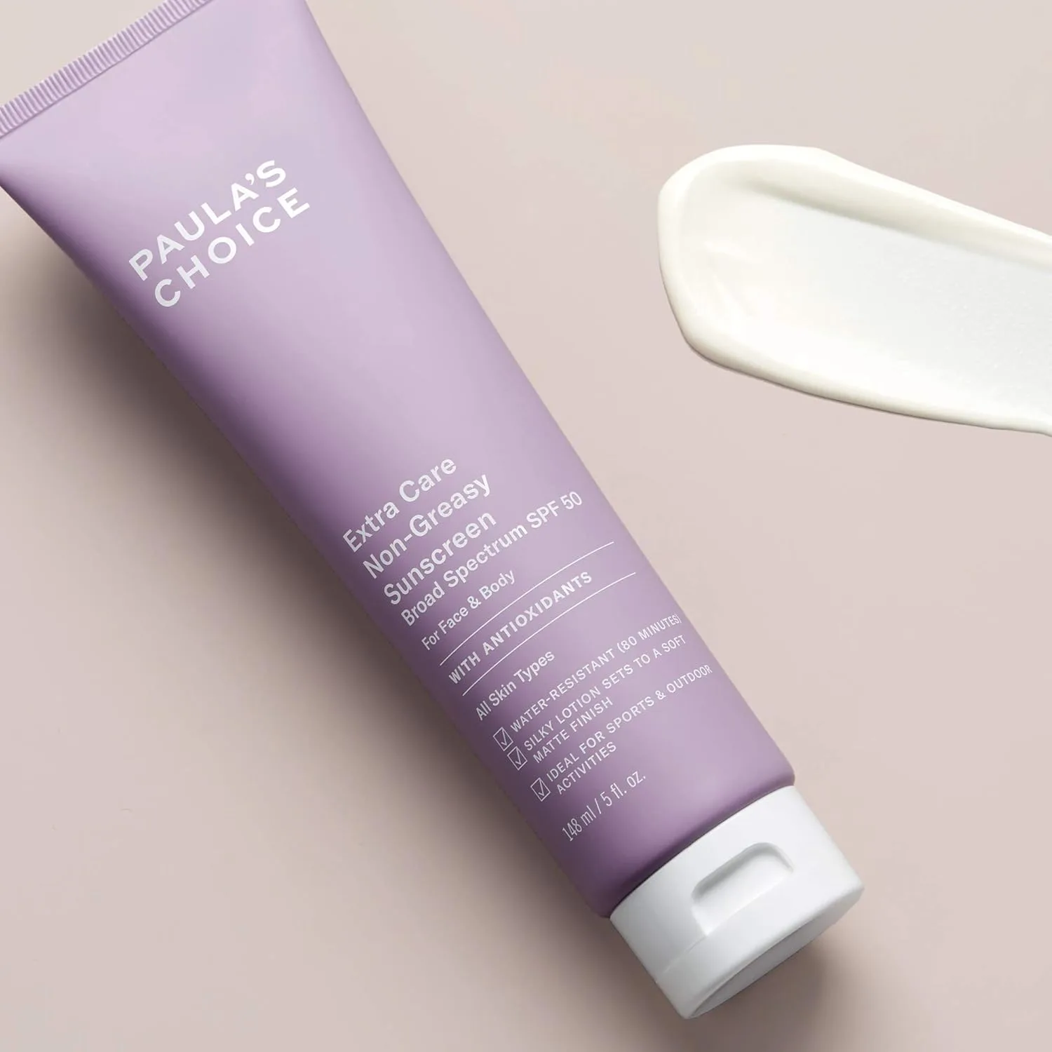 Paula's Choice Extra Care Oil Free Sunscreen для лица, SPF 50, солнцезащитный крем для лица и тела, ежедневный увлажняющий лосьон с алоэ и витаминами A/C, устойчивый к поту и воде, без отдушек, защита от UVA/UVB, 150 мл — фото 4
