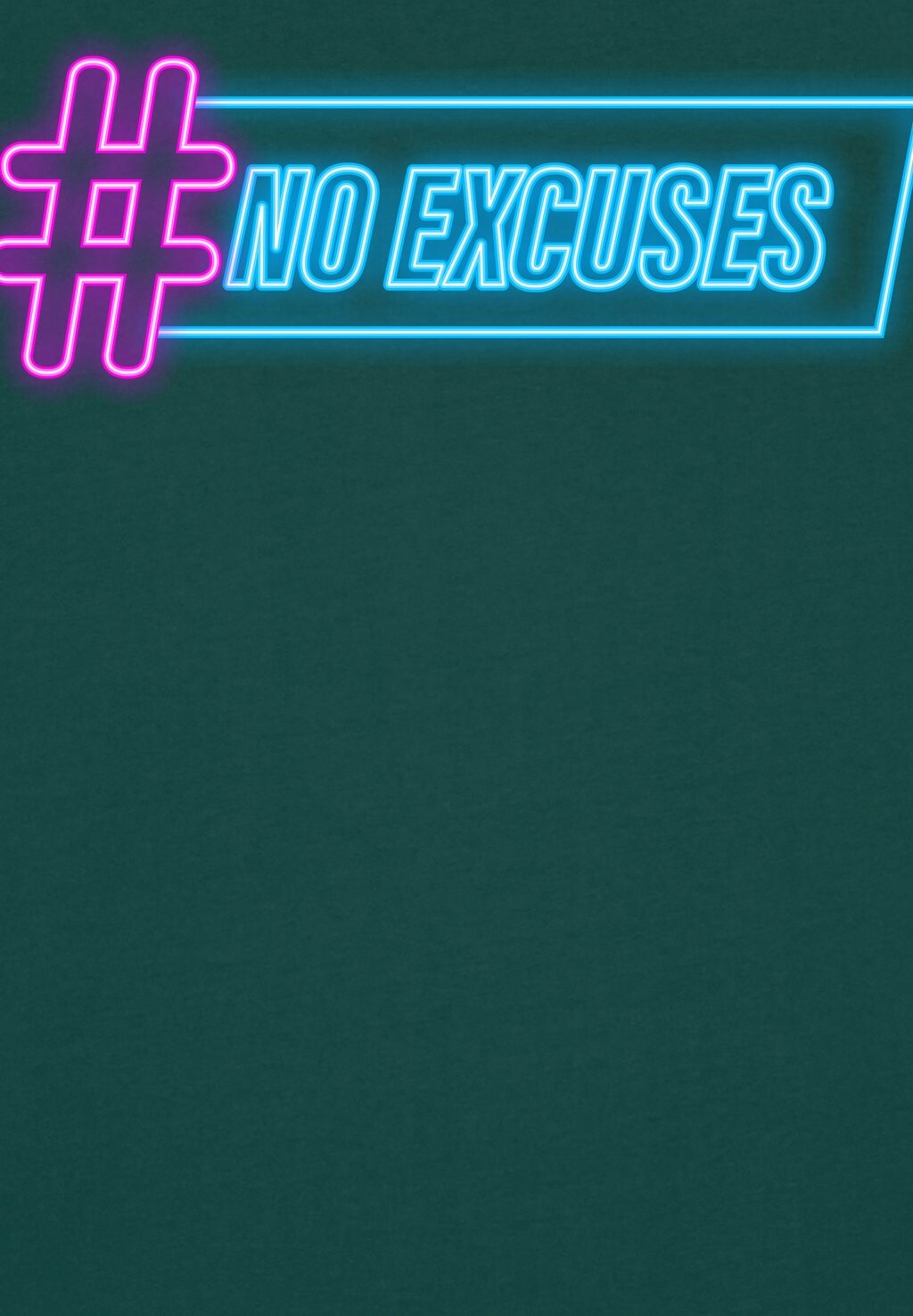 

Футболка с принтом NO EXCUSES watapparel, темно-зеленый