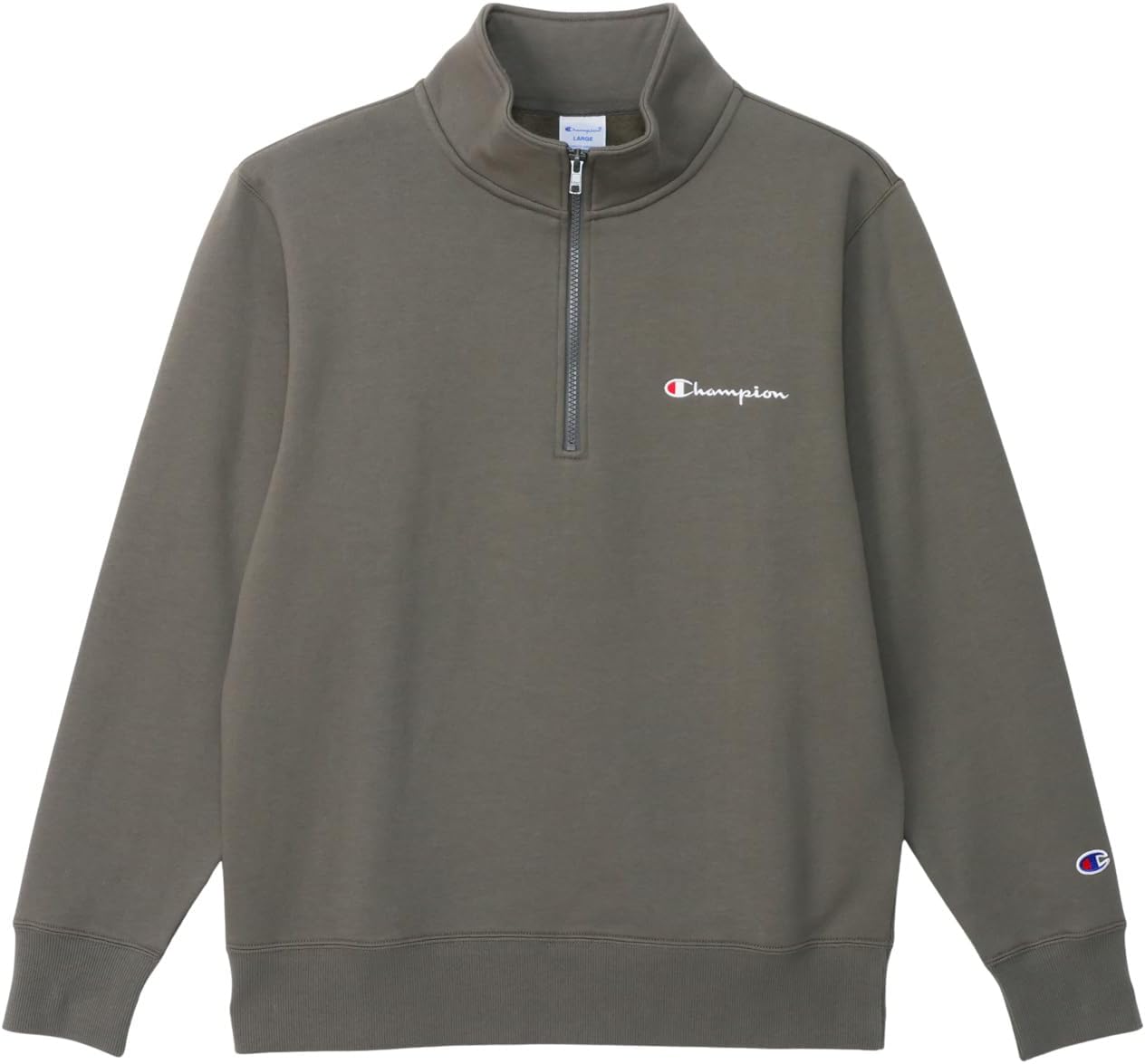 

Мужская толстовка Champion C8-Y014Z с длинным рукавом, начесом, из хлопка, с логотипом США и застежкой-молнией до середины груди, темно-серый