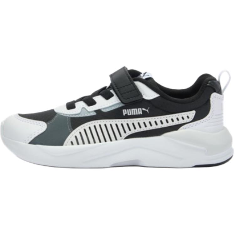 X RAY низкие детские повседневные кроссовки PUMA, черный/белый — фото 3