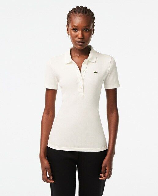 

Женская рубашка-поло Lacoste из натурального хлопка Lacoste, белый