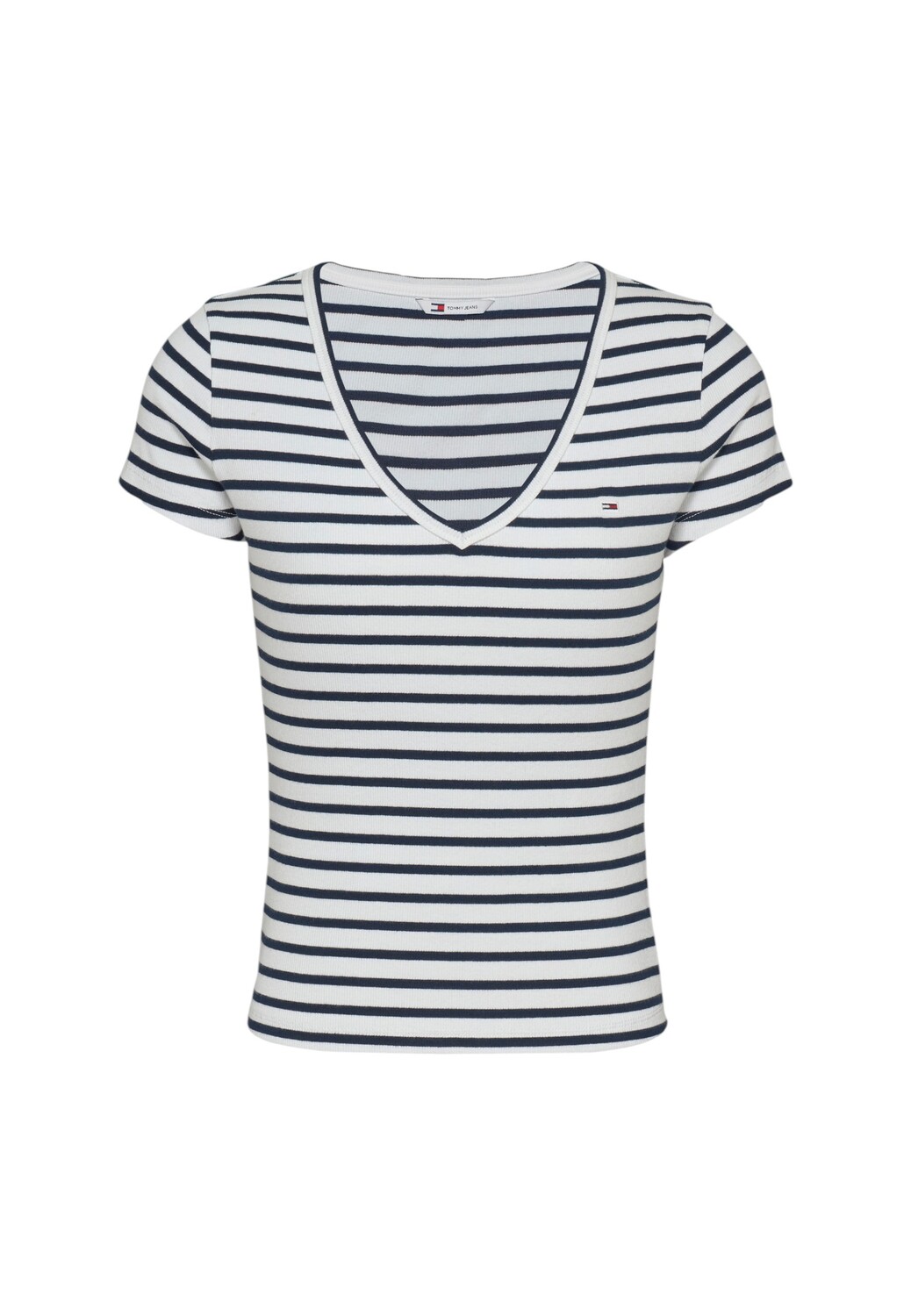 

Футболка женская Tommy Jeans в полоску, бело-черный