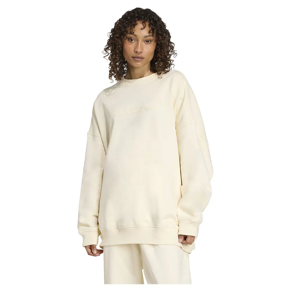 

Толстовка adidas Originals Essentials Linear Oversized Crew, бежевый