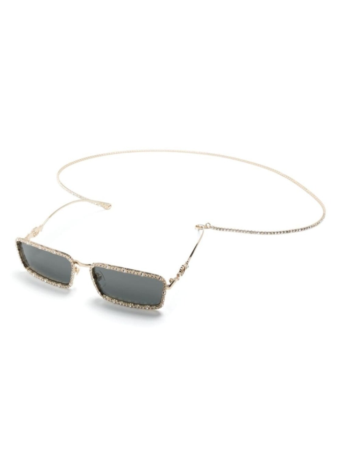 Солнцезащитные очки в прямоугольной оправе Gucci Eyewear, золотистый — фото 2
