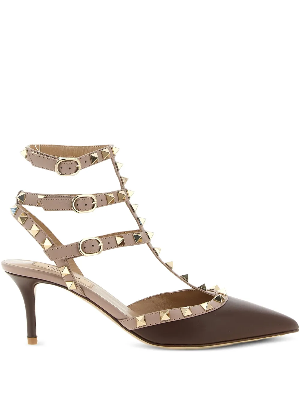 Туфли Rockstud 65 VALENTINO GARAVANI, коричневый