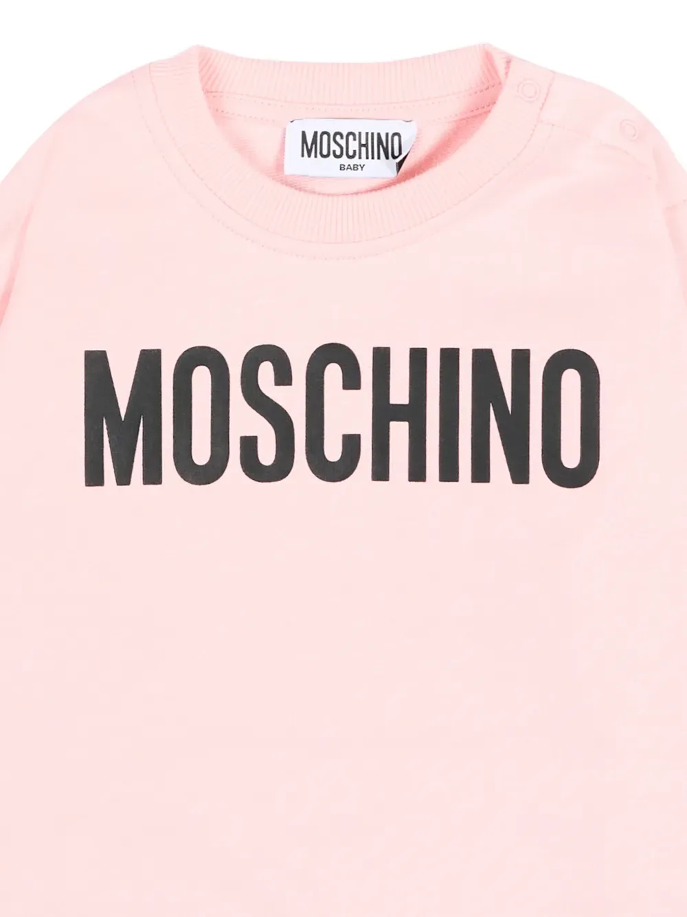 Свитшот с логотипом Moschino Kids, розовый — фото 3