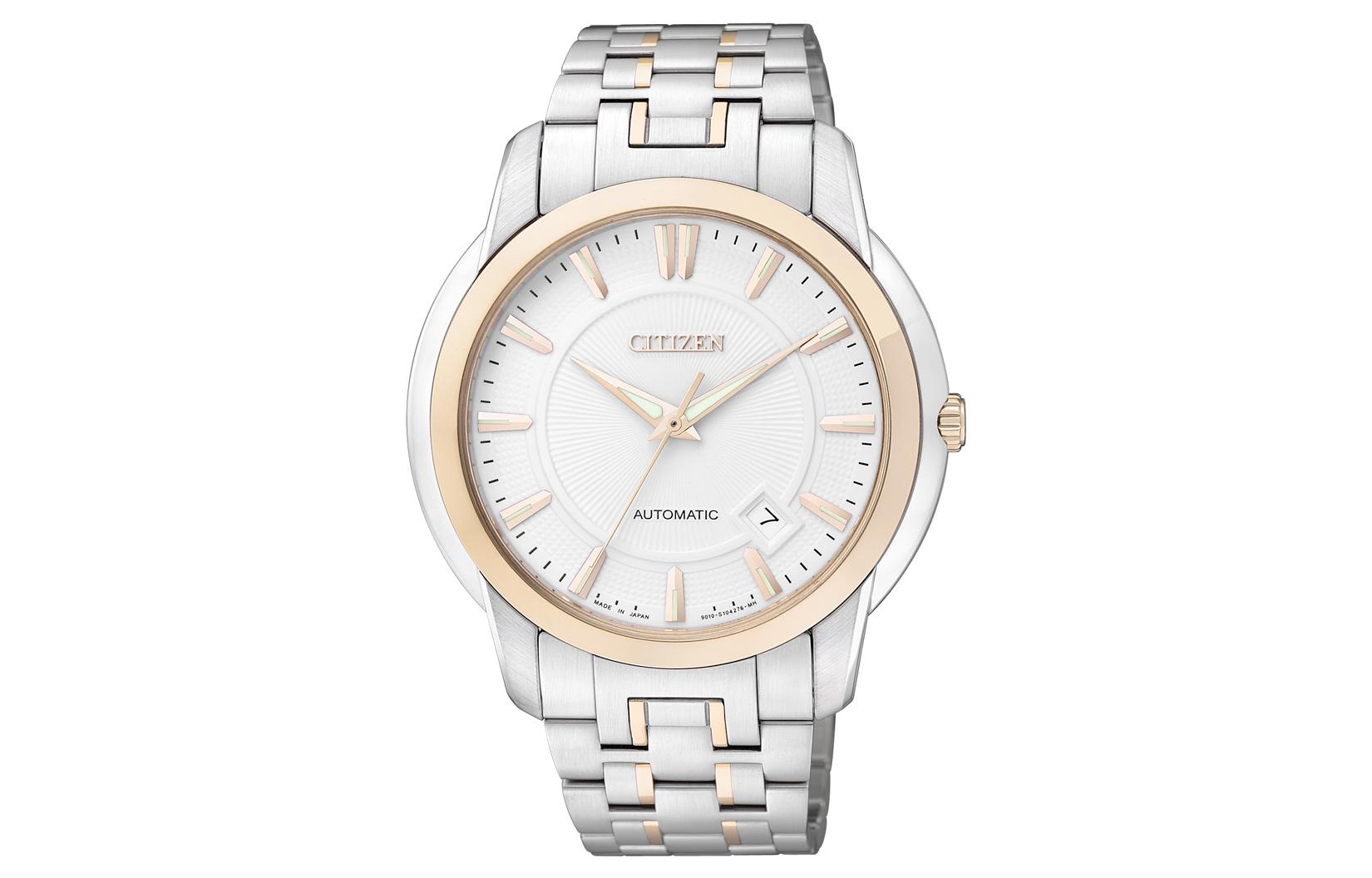 

CITIZEN Часы Classic Mechanical Automatic Mechanical Movement Stainless Steel Strap Watch Men's Watch White Dial, White