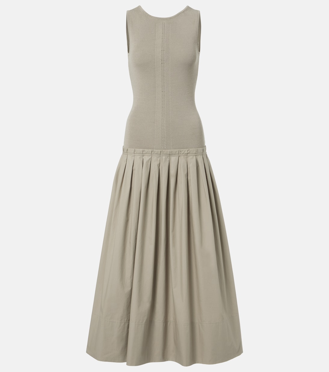 

Платье макси White Label Malia со складками Proenza Schouler, Granite