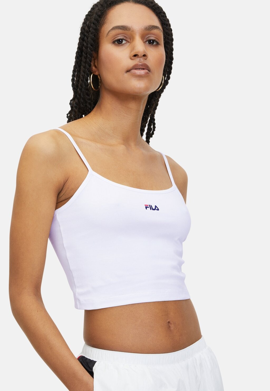 

Топ Apparel Loni Cropped Spaghetti Fila, белый