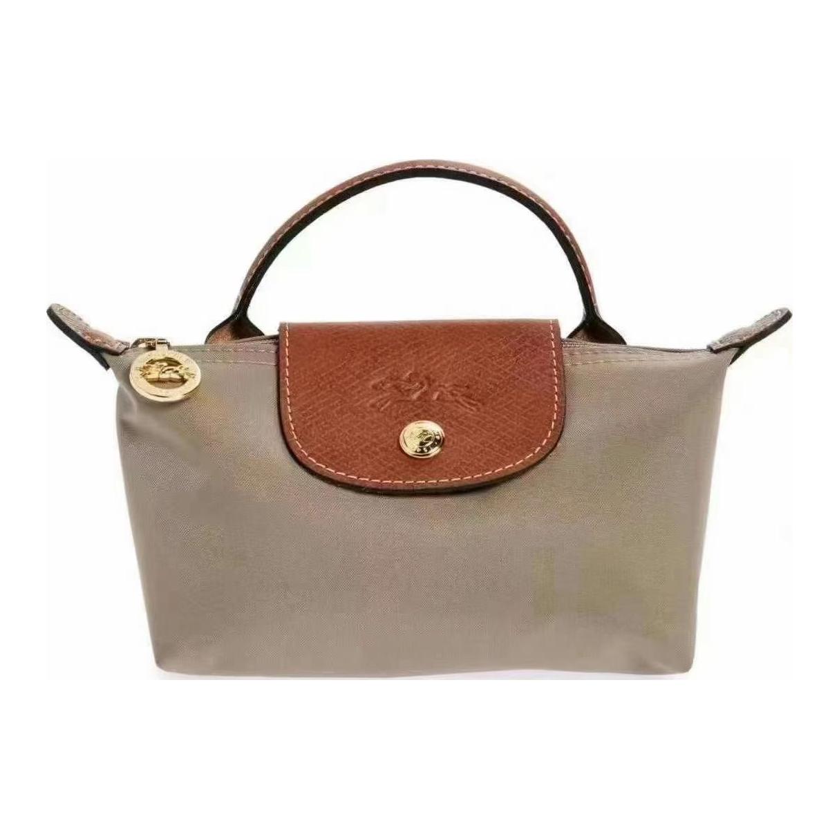 

Маленькая серая сумка-тоут Le Pliage с короткой ручкой LONGCHAMP