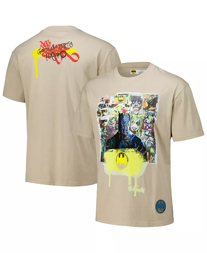 

Мужская светло-коричневая футболка свободного кроя с принтом комиксов «Бэтмен» Freeze Max