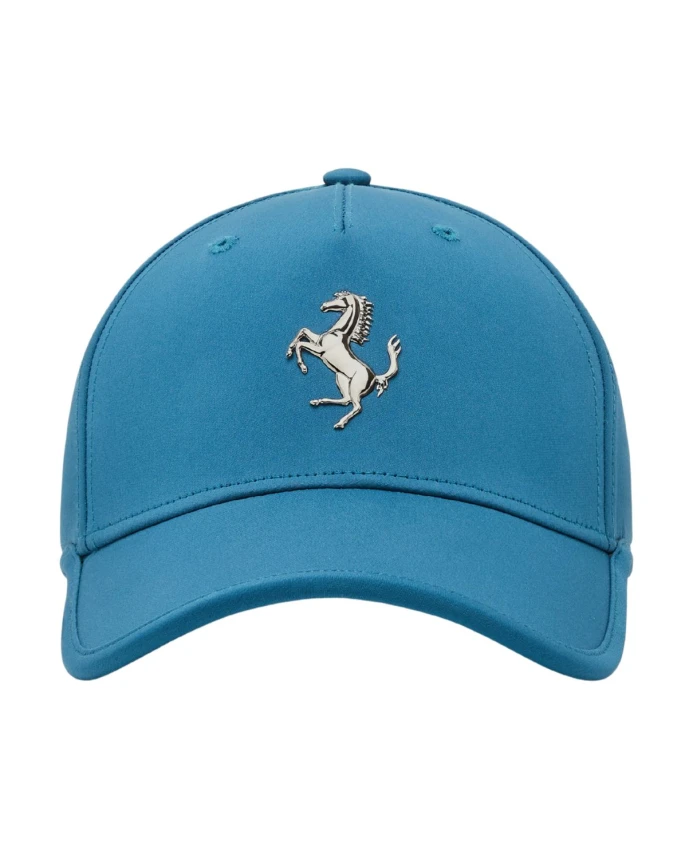 

Бейсболка с металлическим логотипом в виде скачущей лошади. Ferrari, синий