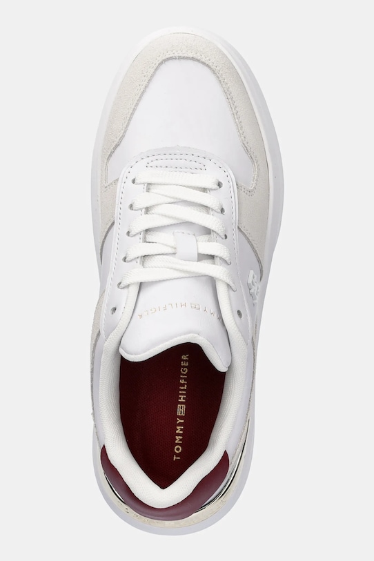 Кожаные кроссовки TH Fashion Court Mix Sneaker Tommy Hilfiger, белый — фото 4