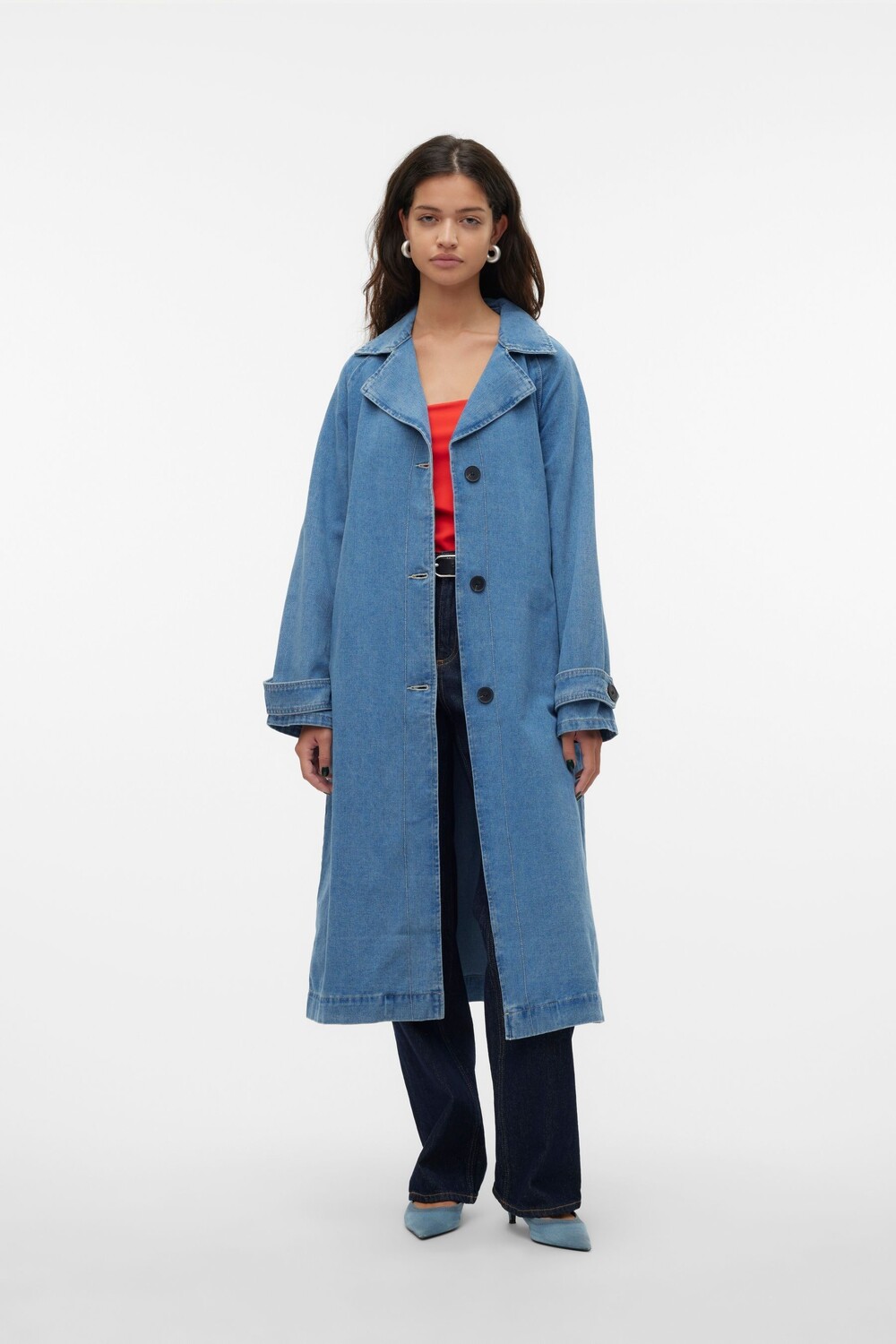 

Джинсовый тренчкот Vero Moda, синий
