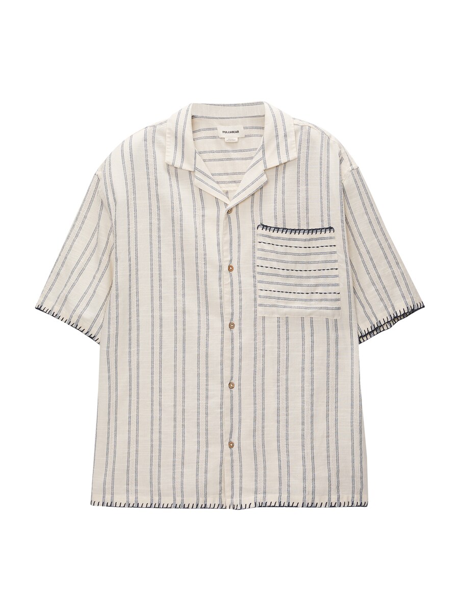 

Удобная рубашка на пуговицах Pull&Bear, белый