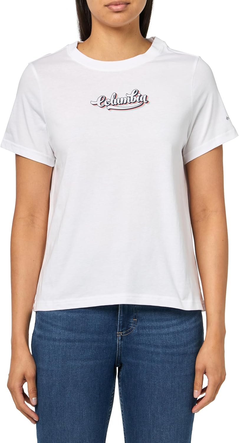 

Женская футболка Columbia Rolling Bend с коротким рукавом и принтом, White/Elevated Script, Белый, Женская футболка Columbia Rolling Bend с коротким рукавом и принтом, White/Elevated Script