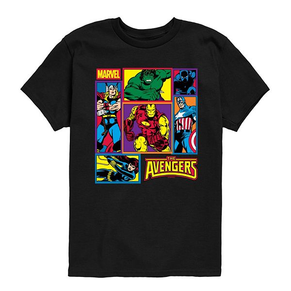 

Футболка с принтом The Avengers для мальчиков 8-20 Marvel, Black