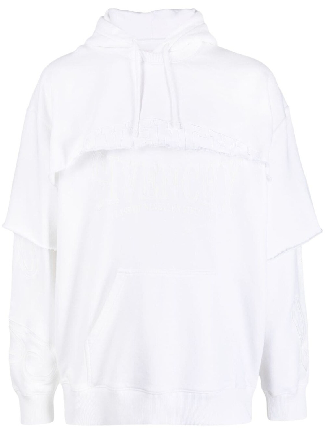 

Givenchy многослойное худи с кулиской, белый