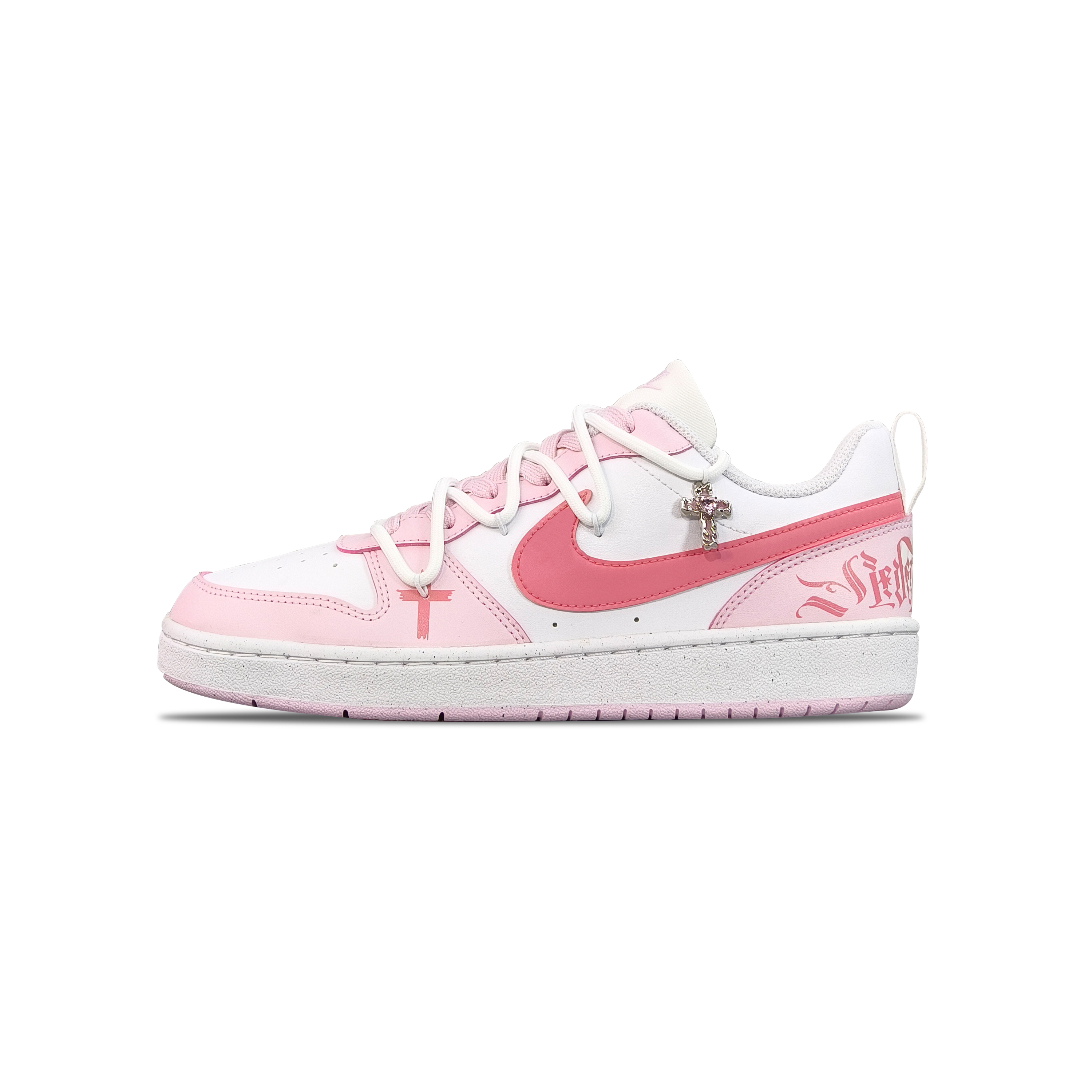 

Кроссовки Nike Court Borough Skateboarding Shoes Women's Low-top Chalk White, цвет Peach