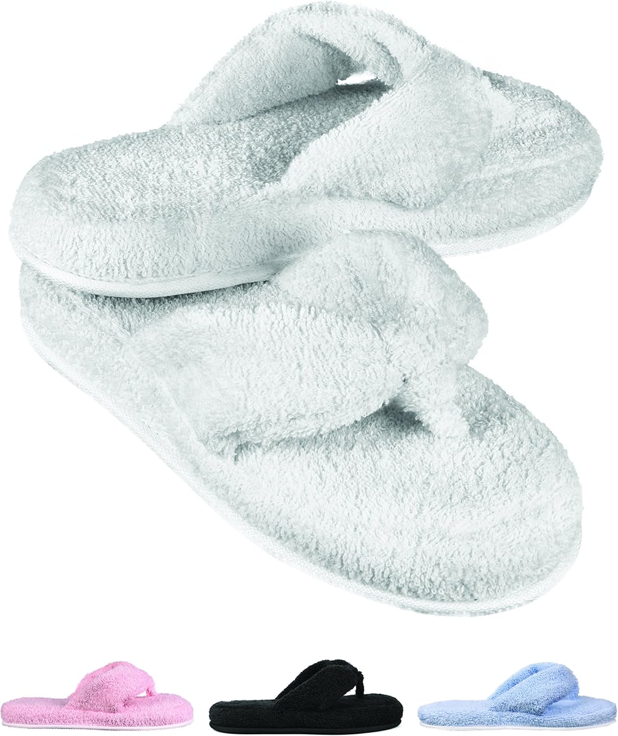 

Самые мягкие в Европе домашние тапочки для мужчин и женщин из высококачественной турецкой махровой ткани с эффектом памяти, 100 махровой ткани, с открытым носком, серые European Softest