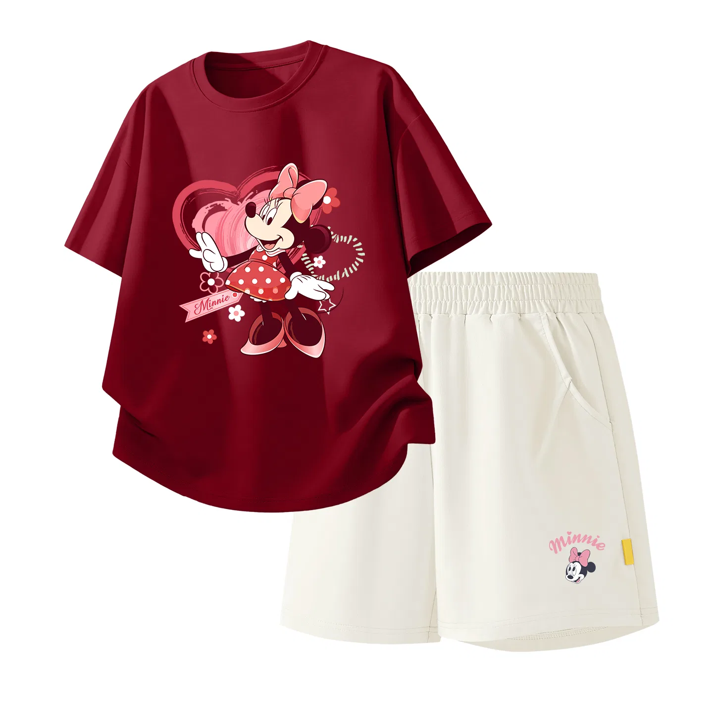 Детский спортивный костюм Casual Sportswear 2 Piece Set Disney, Di Flower Girl Garnet Red+Di Up Eye K_Bottom Right Mist White — фото 4