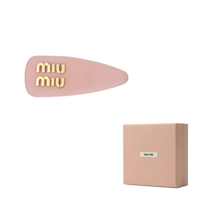 Лаковая заколка для волос MIU MIU, Snow Pink