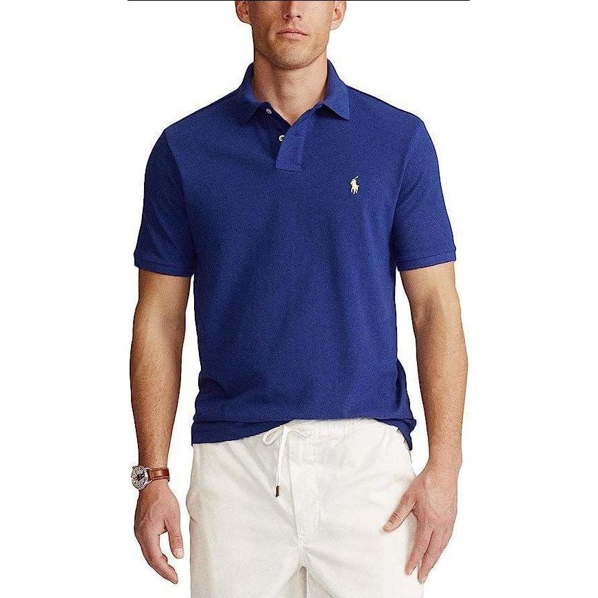 Поло Ralph Lauren Мужская Синяя — фото 3