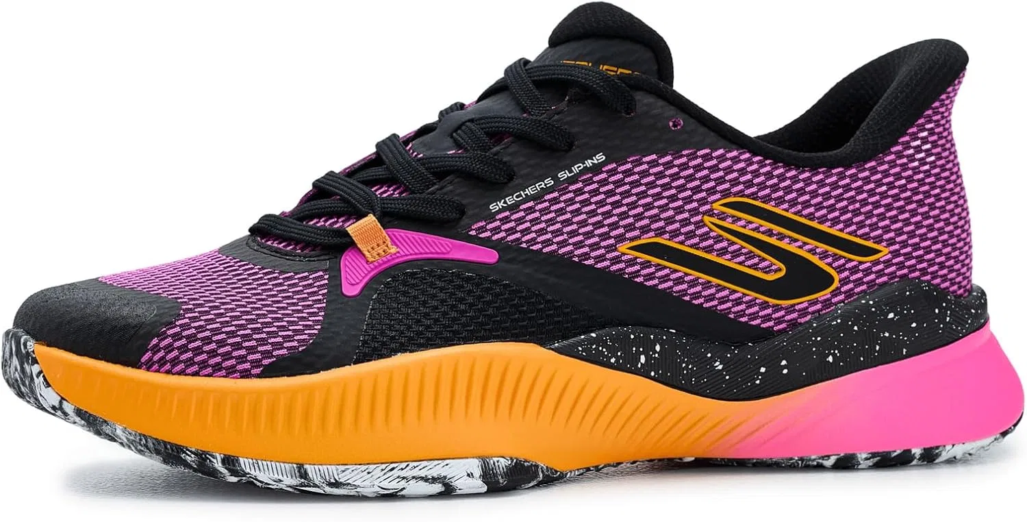 Кроссовки теннисные Skechers, Black/Pink