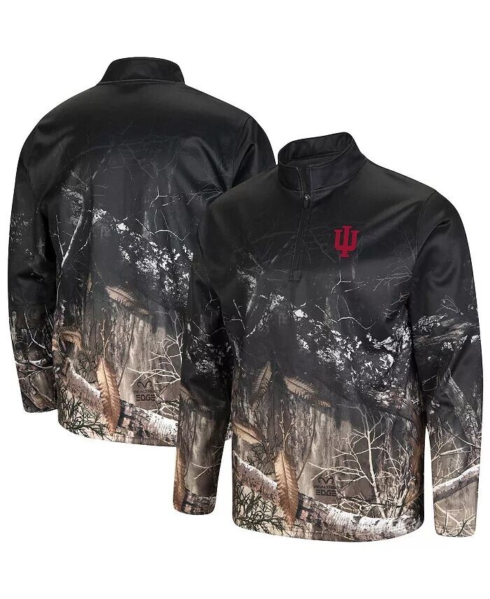 

Мужская черная куртка Realtree Camo Indiana Hoosiers Creek с молнией четверть Colosseum