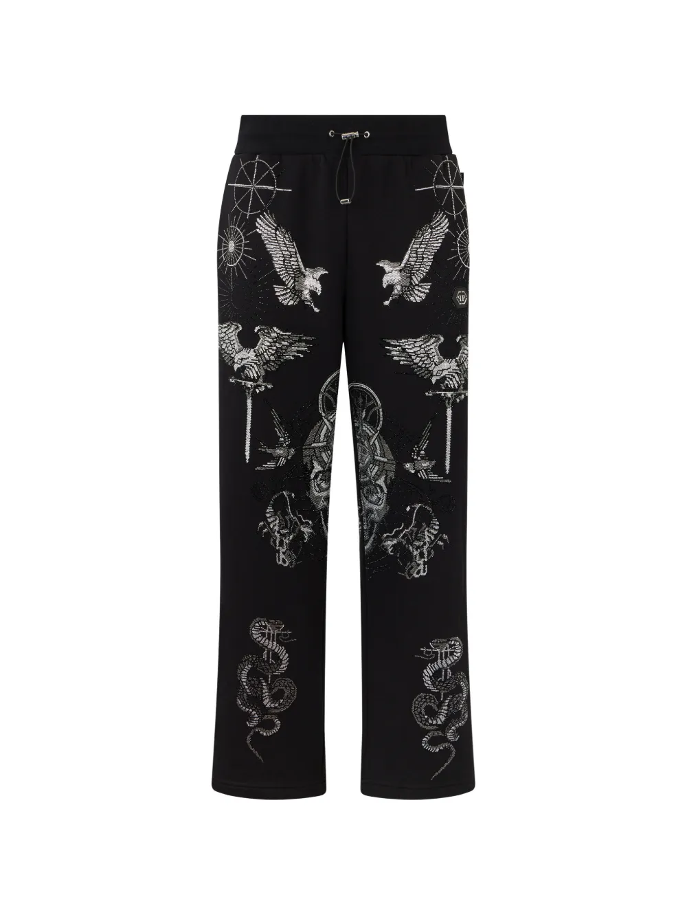 

Спортивные брюки на кулиске с мотивом орла Philipp Plein, черный