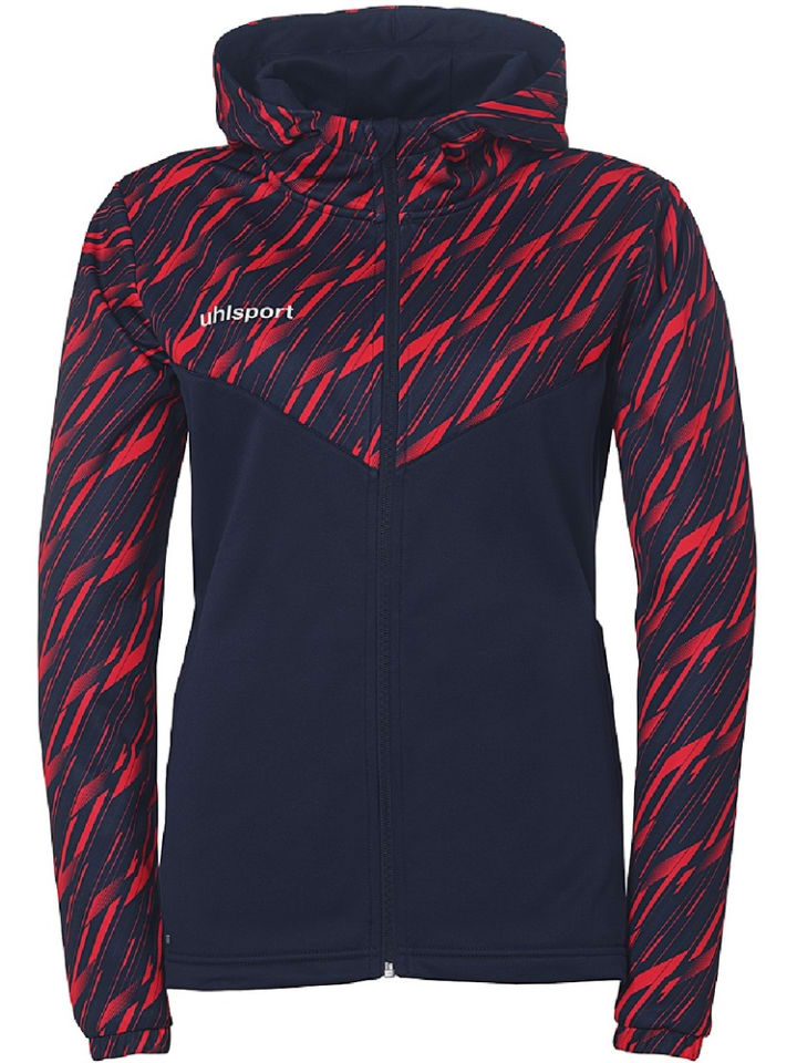 

Женская тренировочная куртка Progressive 28 Multi Hood синего цвета uhlsport