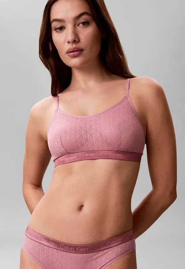 Бюстгальтер-бюстье без подкладки Calvin Klein, нежно-сиреневый