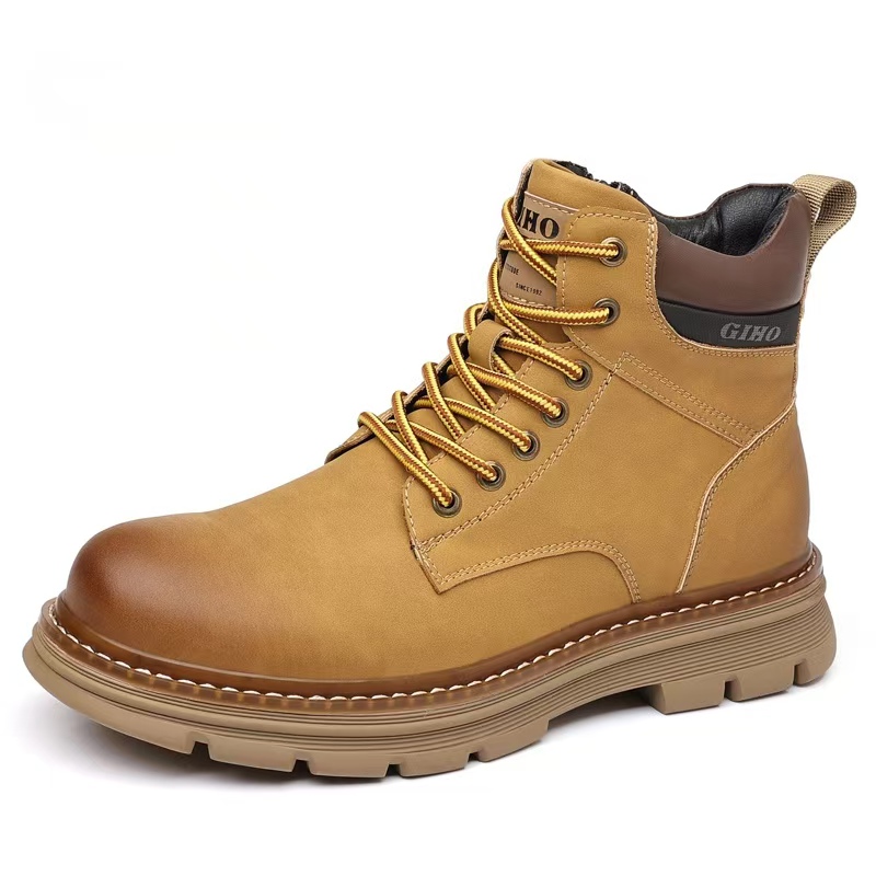 

GIHO Короткие большие желтые ботинки Martin Boots для мужчин