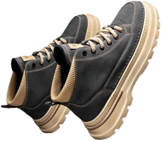 

Зимние мужские ботинки Hhhchpm, утепленные флисом, на щиколотку, противоскользящие, водонепроницаемые, для походов и холодной погоды, повседневная и рабочая обувь, черный