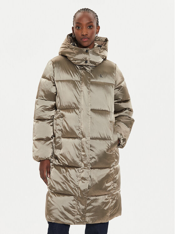 

Пуховик regular fit Calvin Klein, серый
