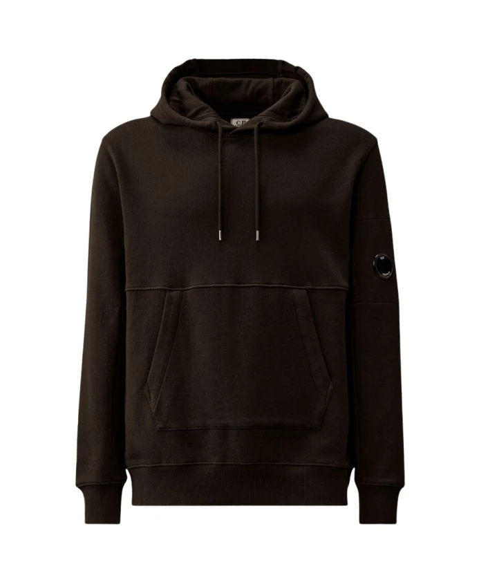 

Толстовка с капюшоном из флиса, приподнятая по диагонали C.P. Company, черный