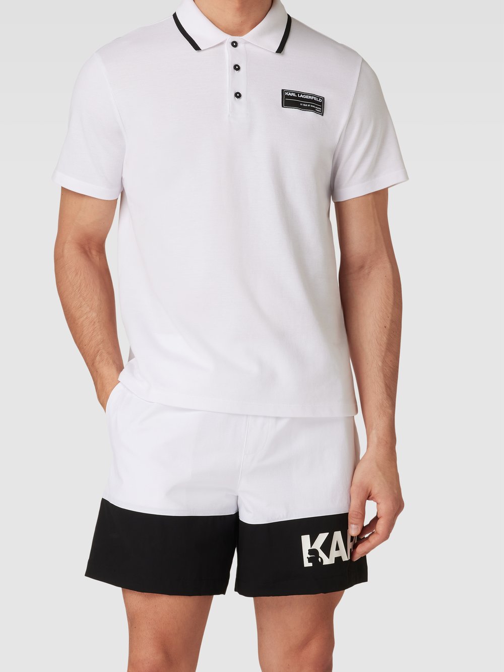 

Плавки с карманами Karl Lagerfeld Beachwear, белый