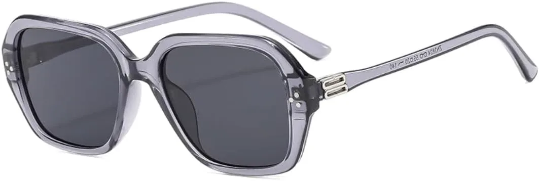 

Женские солнцезащитные очки в стиле ретро с маленькой оправой и рисунком «рисовый ноготь», мужские очки с защитой от УФ-излучения UV400 HPIRME, Clear Grey Grey