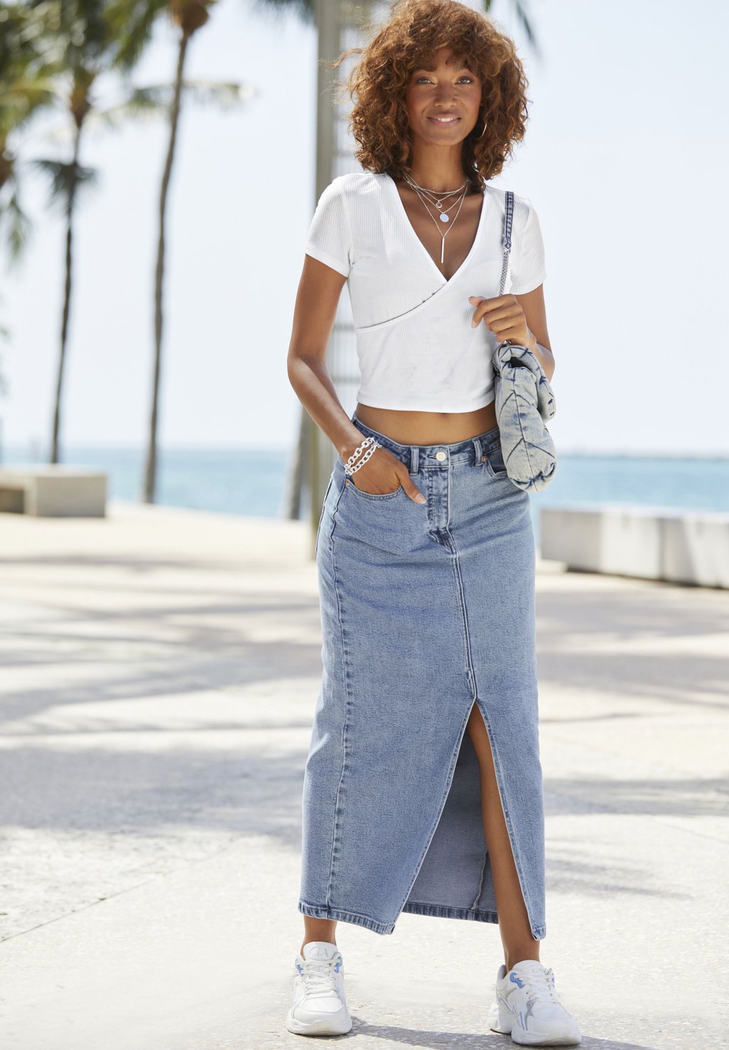 

Юбка макси JEANSROCK - Denim skirt Buffalo, сине-серый