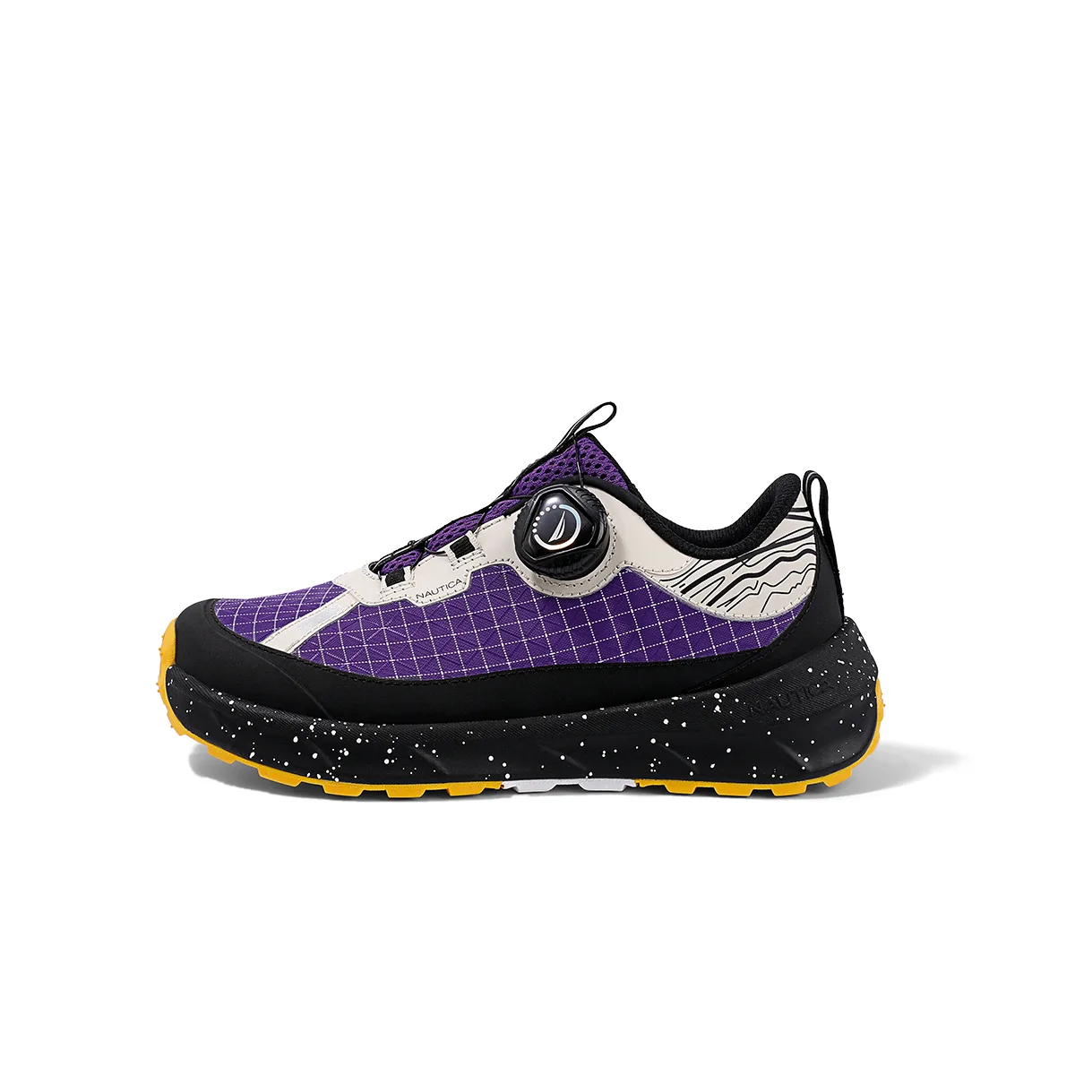 NAUTICA Детские беговые кроссовки fabric low top черные желтые unisex
