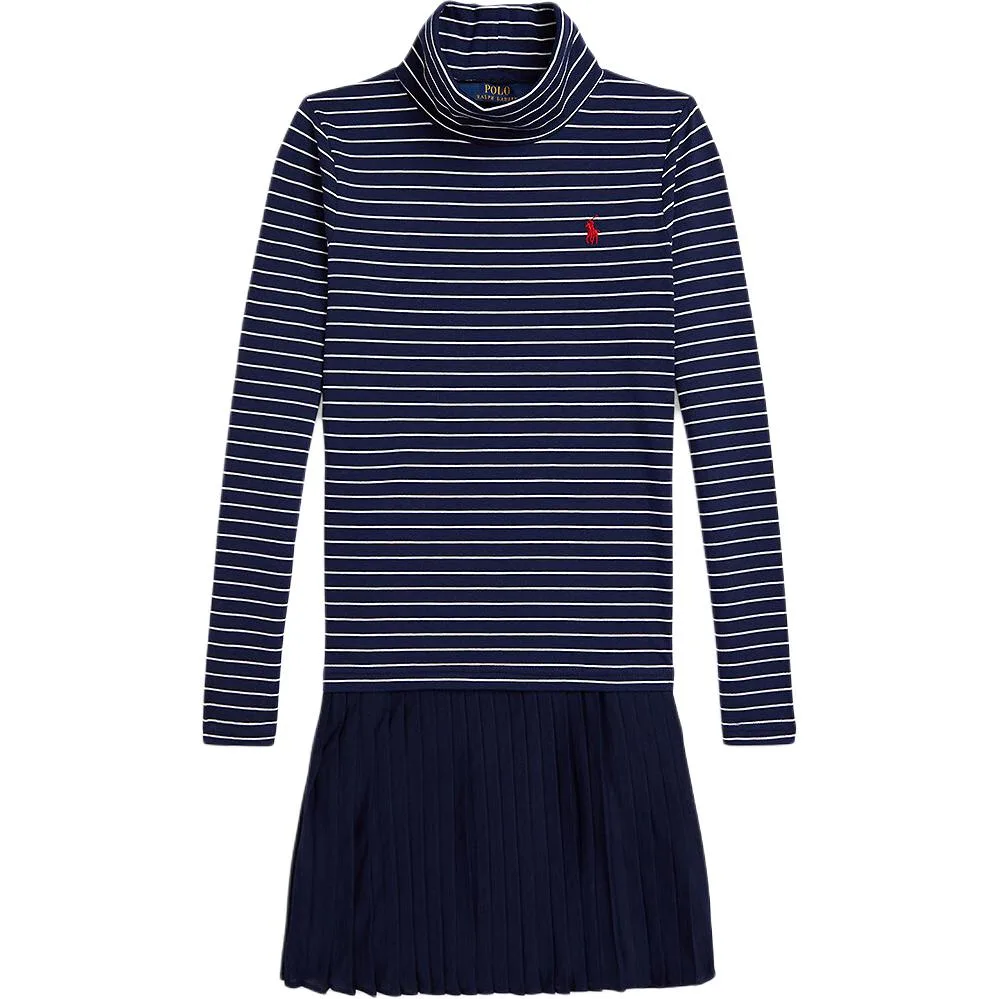 Детское платье с водолазкой Moderate Polo Ralph Lauren, marine синий