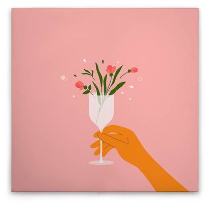 

Картина на холсте A.S. Création Flower Glass 3 цвет rosaweissgrünbraun